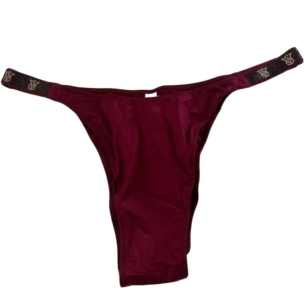 Victoria’s Secret Very Sexy Burgundy Brazilian Panty with Logo Waistband